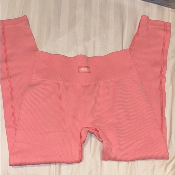 Bo + Tee ribbed pink leggings size Small - Picture 1 of 7